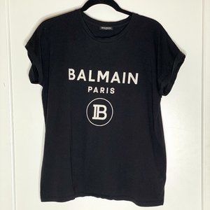 Balmain Short Sleeve Logo Shirt - Size 36
